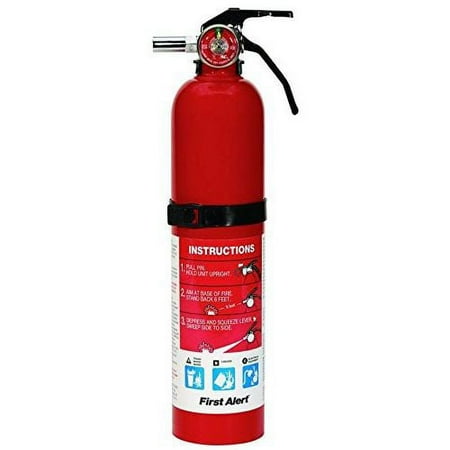 First Alert 2.5 Pound Rechargeable Fire Extinguisher - HOME1-1-A:10-B:C - 10 -Year Warranty