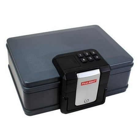 First Alert 2601DF Waterproof Fire Chest with Lock, 0.19 Cubic Feet