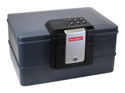 First Alert .39 Cubic Foot Waterproof Fire Chest with Digital Lock - 0.39 ft³ - Programmable, Key, Digital Lock - Fire Resistant, Water Proof - for Document - Internal Size 6" x 13.20" - Overall Size