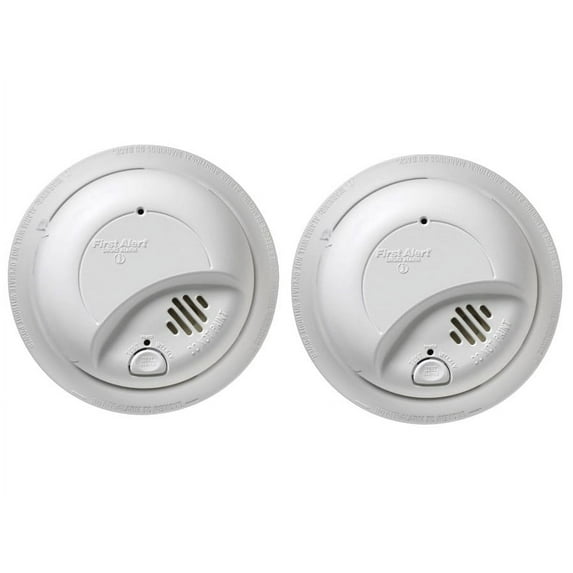First Alert 9120B 2pk G, Battery Hardwired Smoke Alarm, 2 Pieces