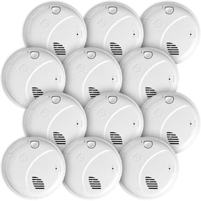 First Alert BRK SM100V-AC, Interconnect Hardwire Smoke Alarm with Battery Backup & Voice Alerts, 12-Pack