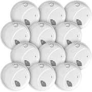 First Alert BRK SM100V-AC, Interconnect Hardwire Smoke Alarm with Battery Backup & Voice Alerts, 12-Pack