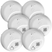 First Alert BRK, SMICO100 Battery-Operated Combination Smoke & Carbon Monoxide Alarm -Pack 6