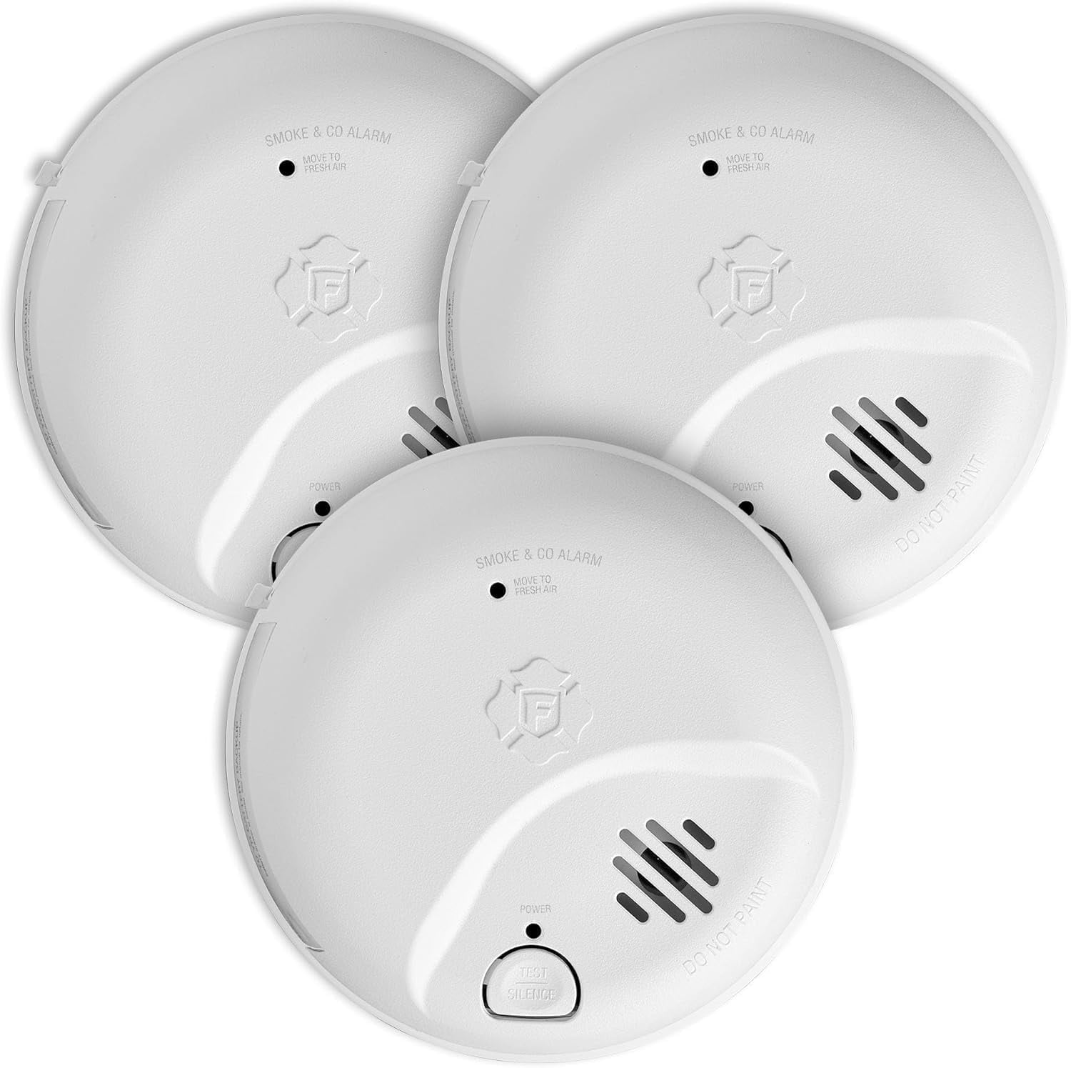 First Alert BRK, SMICO105-AC, Interconnect Hardwire Combination Smoke & Carbon Monoxide Alarm with 10-Year Battery Backup, 3-Pack