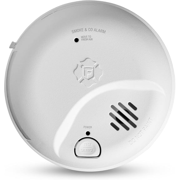 First Alert BRK Combination Smoke & Carbon Monoxide Alarm, Interconnect Hardwire Detector with Battery Backup, SMICO100-AC, 1-Pack
