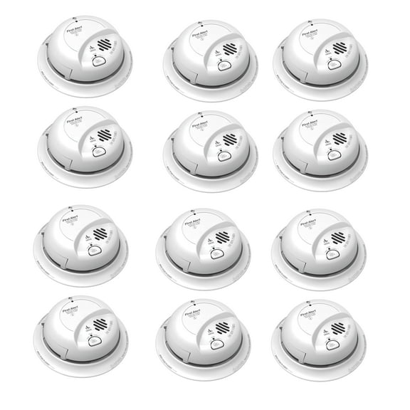 First Alert Direct Wire Combination Smoke And Carbon Monoxide Detector, 120 Volt With 9 Volt Battery Back Up - 12 Pack