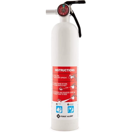 First Alert Fire Extinguisher for Car & Marine Use, UL RATED 10-B:C, AUTOMAR10 FE10GR, White, 1-Pack