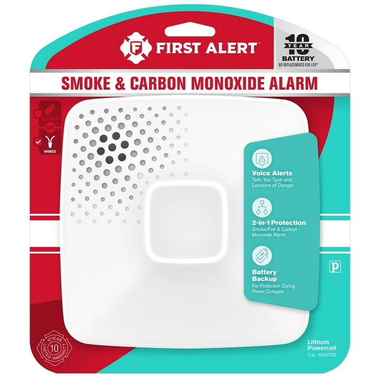 First Alert 10-Year Battery-Operated Combination Smoke and Carbon Monoxide  Detector