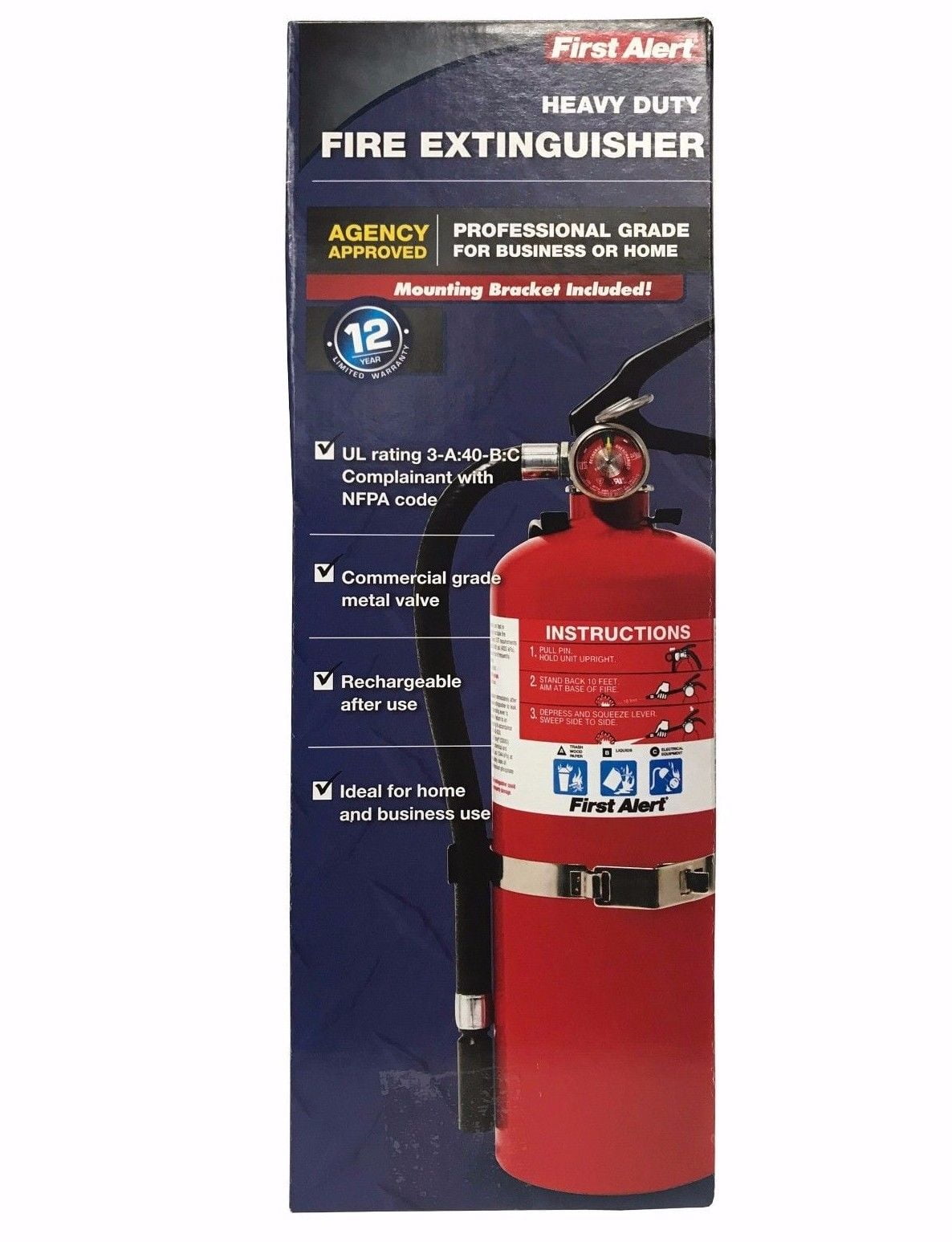 First Alert Heavy Duty Fire Extinguisher (FE3A40GR)