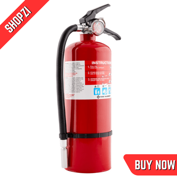 First Alert Rechargeable Heavy Duty Fire Extinguisher Rechargeable Fire Extinguisher Heavy Duty 3-A:40-BC UL Rated, Multipurpose for Home, Kitchen, Car & Office Safety