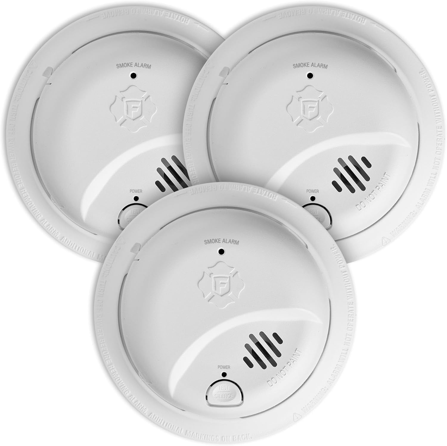 First Alert SMI100-AC, Hardwire Interconnect Smoke Alarm with Battery Backup, 3-Pack