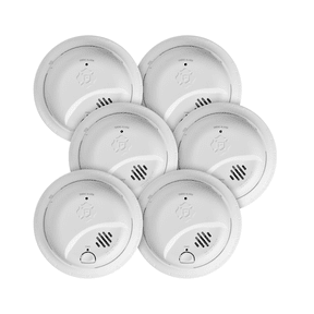 First Alert SMI100-AC Hardwire Interconnect Smoke Detector with Battery Backup, 6-Pack