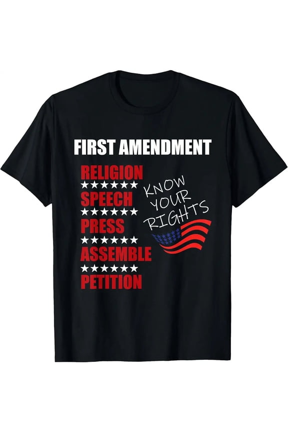 First Amendment Rights Audit United States Constitution Flag Unisex T-Shirt, S - 5XL
