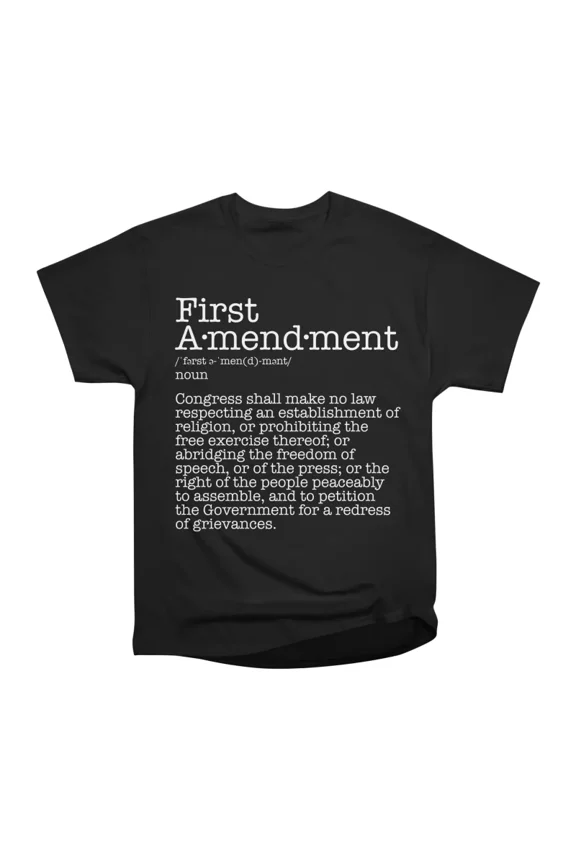 First Amendment T-Shirt Tee Gift For Him Merch For Her Apparel For Friend