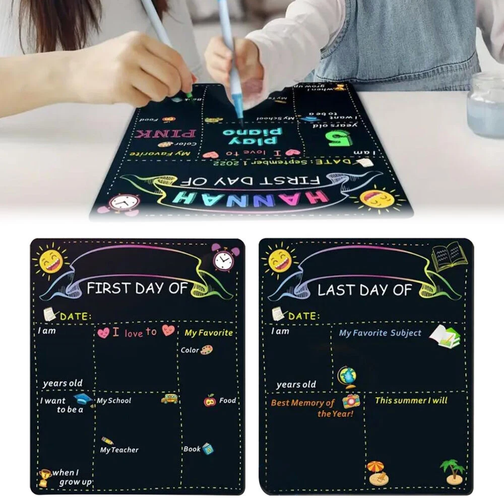 First And Last Day School Board Double-Sided 1St Day Of School Sign School An