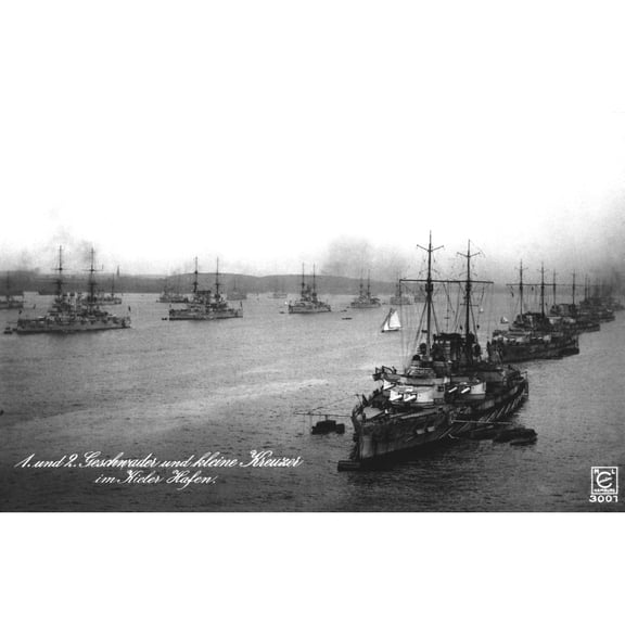 First And Second German Battleship Squadrons And Small Cruisers Of The German Navy History (24 x 18)