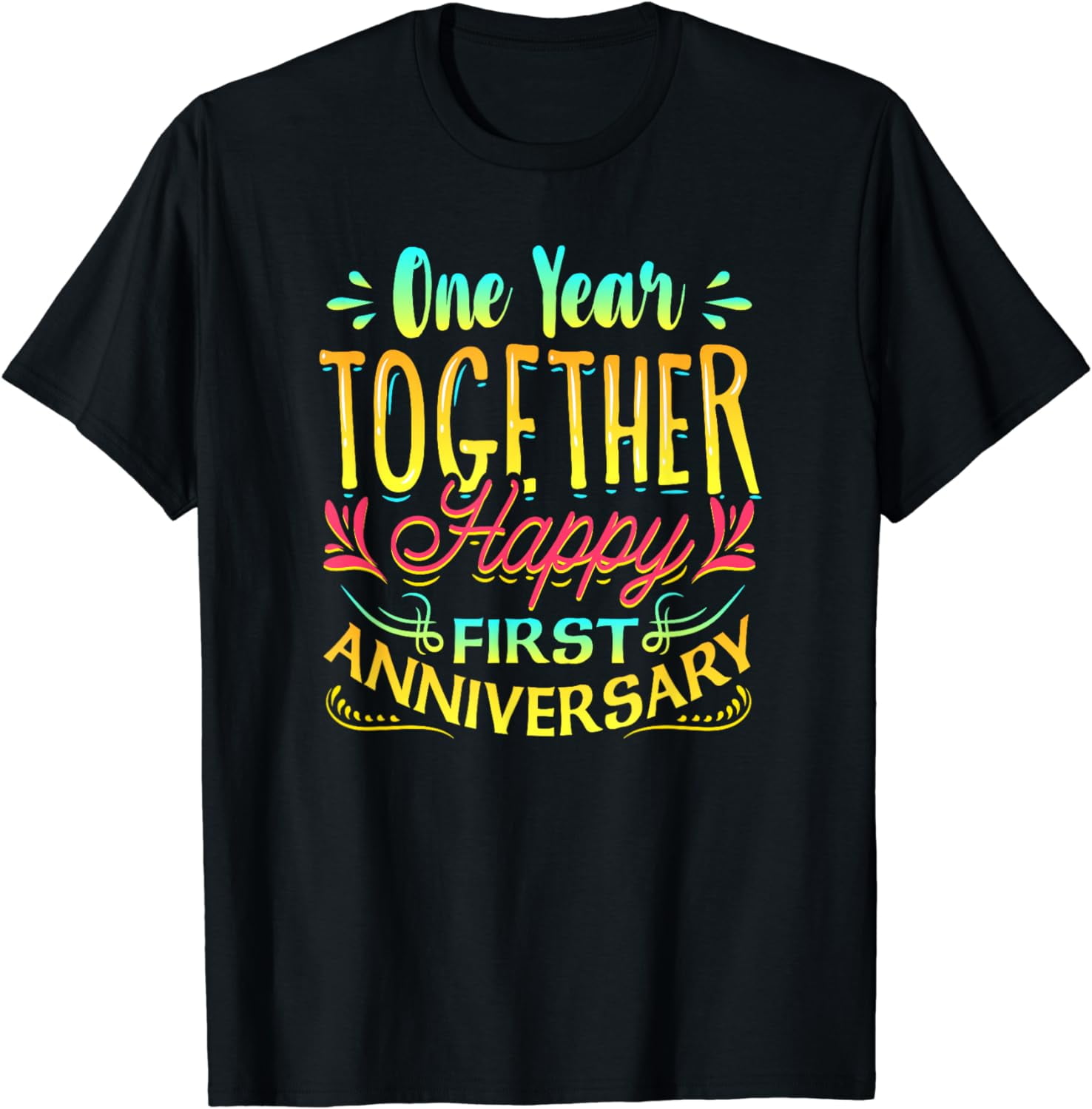 1 Year Wedding Anniversary T-Shirt 1st Married Best Friend