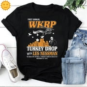 USA-TEE First Annual WKRP Turkey Drop Les Nessman Vintage T-Shirt, Thanksgiving Shirt, Turkey Shirt, Turkey Drop Shirt, Turkey Meme Shirt