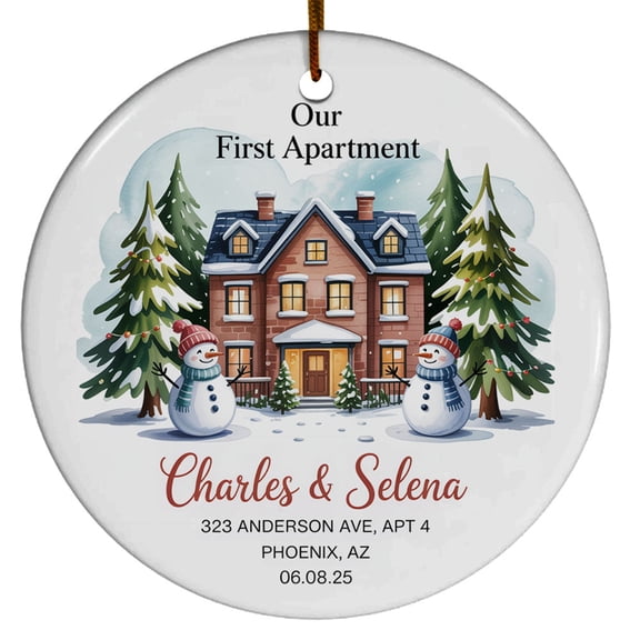 First Apartment Christmas Ornament Gift for Couple Housewarming, First Christmas in Our New Home Ornament Xmas