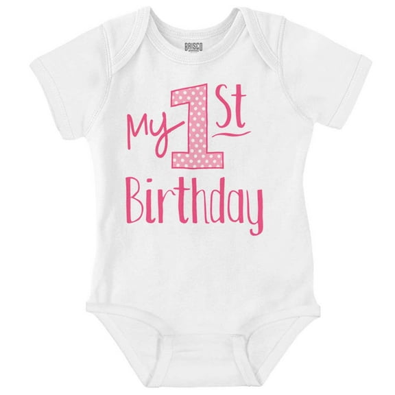 First Birthday 1 Year Niece Daughter Romper Boys or Girls Infant Baby Brisco Brands NB