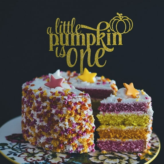 First Birthday Cake Topper | One Year Old Cake Topper | Fall Themed Cake Topper | Pumpkin Cake Topper | Little Pumpkin | Toddler Cake Topper