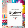 thumbnail image 1 of First Birthday Card for Boyfriend – Sweet "To My Amazing Boyfriend" Message – Perfect for Celebrating Our Love and Togetherness, 1 of 3