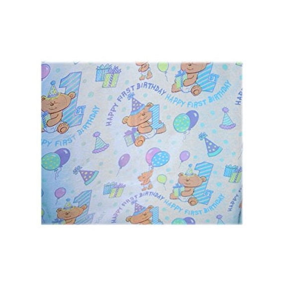 First Birthday Roll Of Gift Wrap (6 Pack)