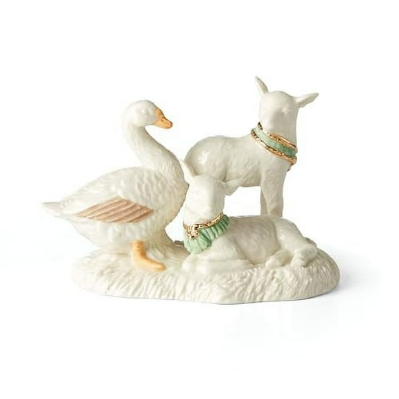 First Blessing Goose & Lambs Figurine