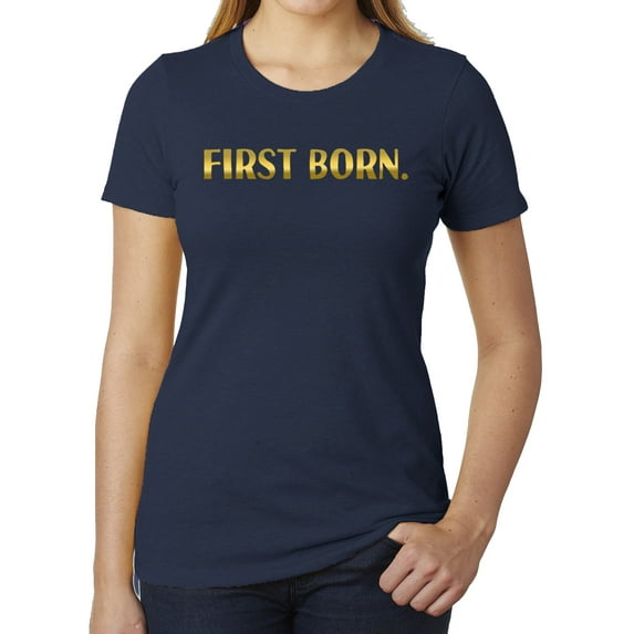 First Born shirt -Family Reunion Woman's T-shirts - Heather Navy MH200WFAM S63 XS