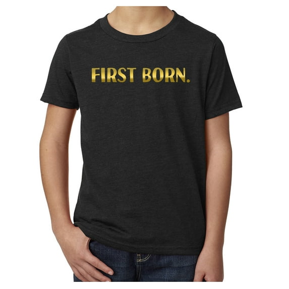 First Born shirt -Family Reunion youth T-shirts - Black MH200YFAM S63 S