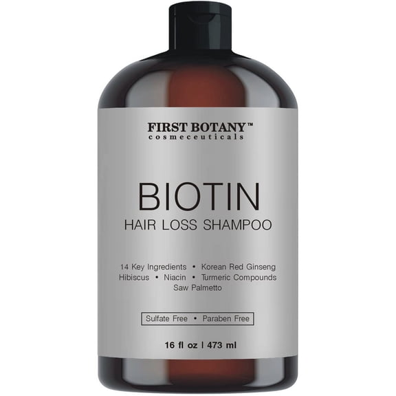 First Botany Cosmeceuticals Hair Regrowth and Anti Hair Loss Volumizing Daily Shampoo with 14 DHT Blockers, 16 fl oz