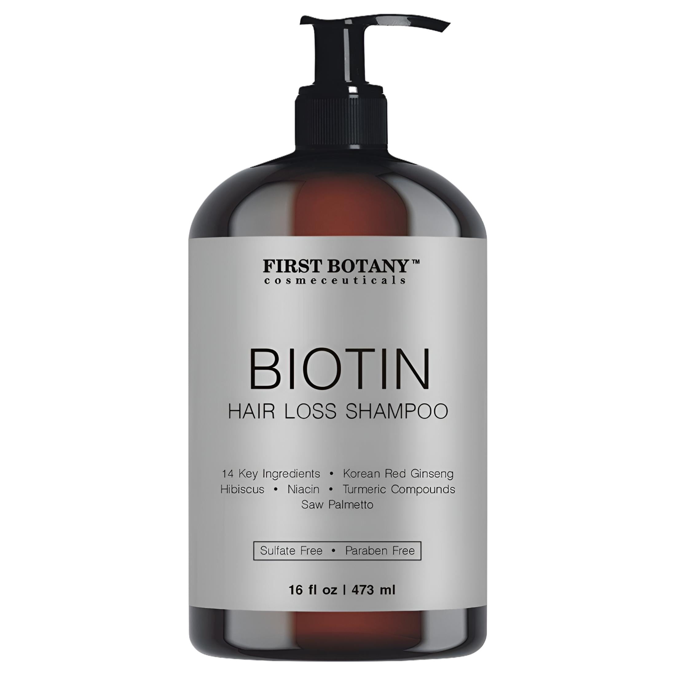 First Botany Cosmeceuticals Hair Regrowth and Anti Hair Loss Volumizing Daily Shampoo with 14 DHT Blockers, 16 fl oz