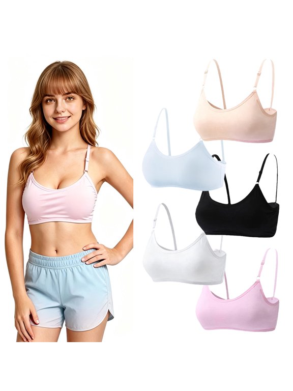 First Bra for Girls Back Closure Bra for Girls Teens Bra for Stretching First Bra Stage Girls