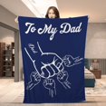 thumbnail image 1 of First Bump Dad Father Grandpa Personalized Blanket -Hands Of Family Members With Custom Kid Names Throw To Dad Grandpa Father's Day Christmas Xmas - Fleece-50x60, 1 of 4