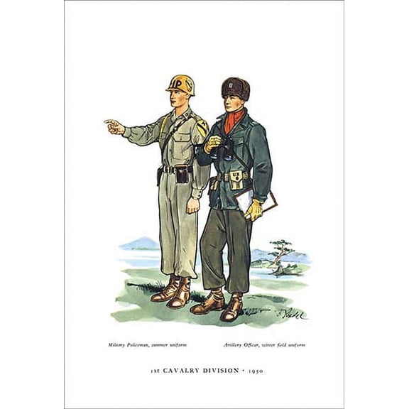 First Cavalry Division, 1950 Fine art canvas print (20" x 30")