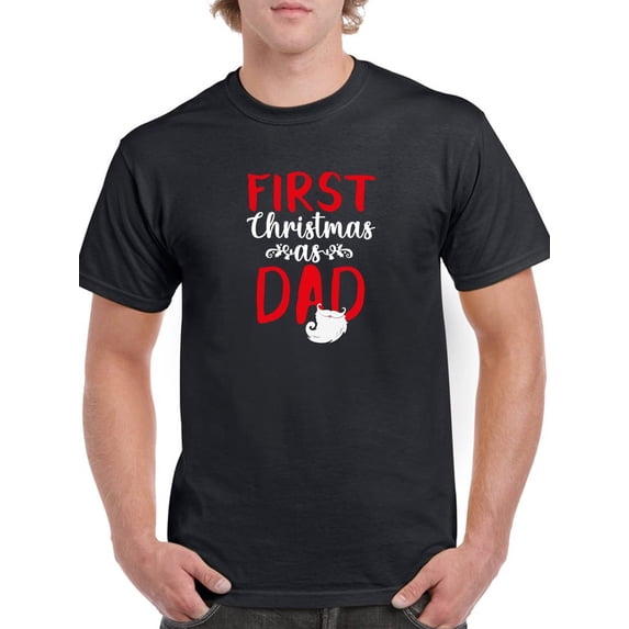 First Christmas As A Dad T-Shirt Men -Smartprints Designs, Male Small