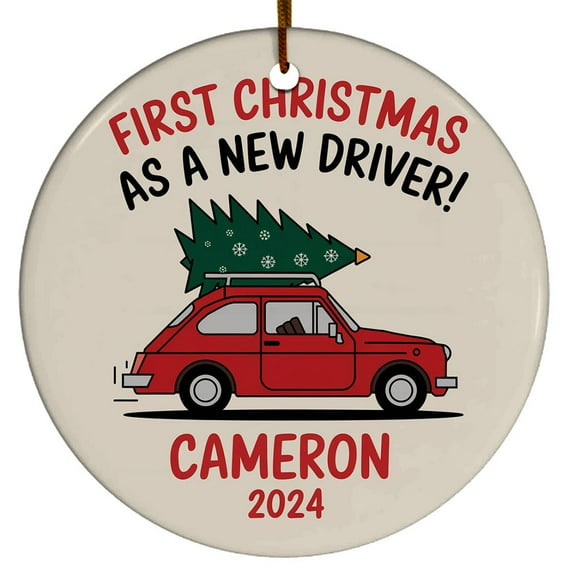 First Christmas As A New Driver Ornament, Customized State Name Date Driver's License Christmas Ornaments, New Driver Car Lover Teen Gift, Driver License 1st Xmas Presents