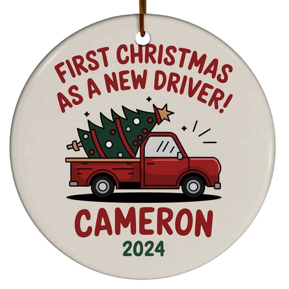 First Christmas As A New Driver Ornament, Customized State Name Date Driver's License Christmas Ornaments, New Driver Car Lover Teen Gift, Driver License 1st Xmas Presents