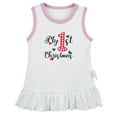 thumbnail image 1 of My First Christmas Novelty Dresses For Baby, Newborn Babies Skirts, Infant Princess Dress, 0-24M Kids Graphic Clothes (White Sleeveless Dresses, 0-6 Months), 1 of 4