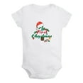 thumbnail image 1 of My First Christmas Novelty Rompers For Babies, Newborn Baby Unisex Bodysuits, Infant Jumpsuits, Toddler 0-12 Months Kids One-Piece Oufits (White, 0-6 Months), 1 of 4