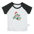 thumbnail image 1 of My First Christmas Novelty T shirt For Baby, Newborn Babies T-shirts, Infant Tops, 0-24M Kids Graphic Tees Clothing (Short Black Raglan T-shirt, 0-6 Months), 1 of 4