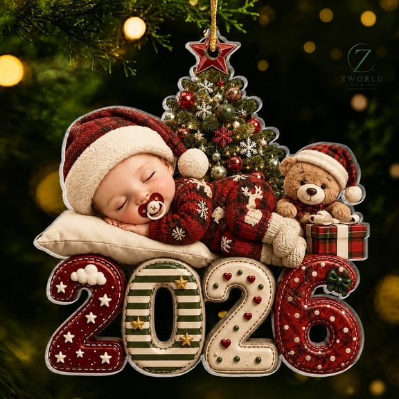 First Christmas Ornament 2026 Baby Reindeer Tree Keepsake