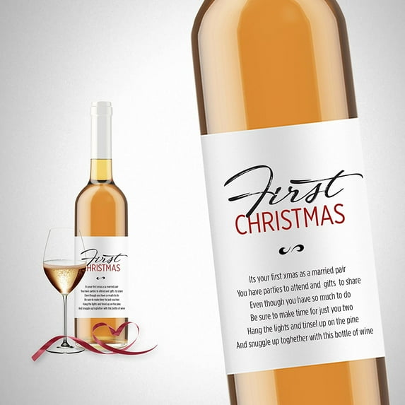 First Christmas WINE LABEL FOR GIFTS!
