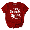 thumbnail image 1 of First Christmas as Mom 2025 Christmas T-Shirt, Matching Family Holiday Tee, 1 of 8