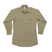 First Class 100% Polyester Long Sleeve Mens Uniform Shirt White X-Large Tan
