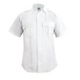 thumbnail image 1 of First Class 100% Polyester Short Sleeve Zippered Uniform Shirts - White - 3XL, 1 of 7