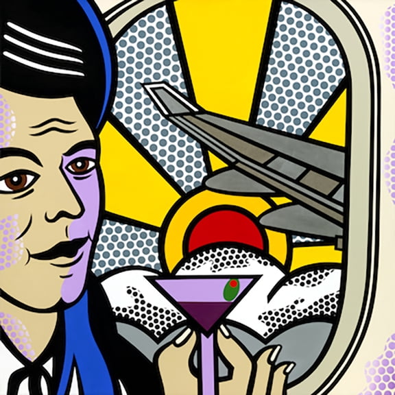 First Class 2, Acrylic Painting, Stretched Canvas, Wall Art by Jozza 48" x 48"