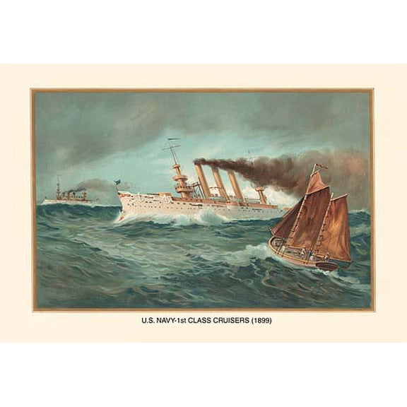 First Class Cruisers, 1899 Fine art canvas print (20" x 30")