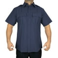 thumbnail image 1 of First Class Men's 100% Polyester Short Sleeve 4 Hidden Pocket Zipper Uniform Shirt(3X-Large) NAVY BLUE Short Sleeve, 1 of 1