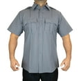 thumbnail image 1 of First Class Men's 100% Polyester Short Sleeve 4 Hidden Pocket Zipper Uniform Shirt(Medium) LIGHT GRAY Short Sleeve, 1 of 1